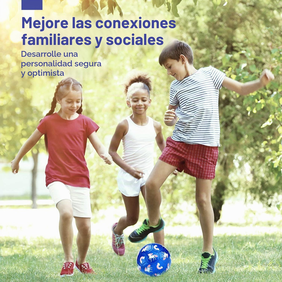 hahaland Balón de fútbol tamaño 3 con bomba, balón desinflado y bol...