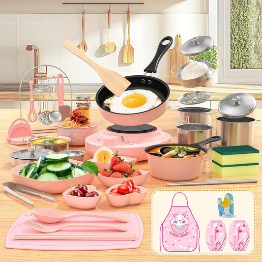 Gotoofun Juegos de Cocina para Niños Mini Cocina Real, Preparación...