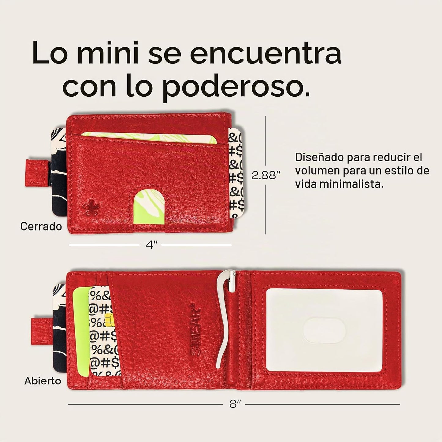 Swear Brands Billetera delgada con clip para dinero, cartera minima...