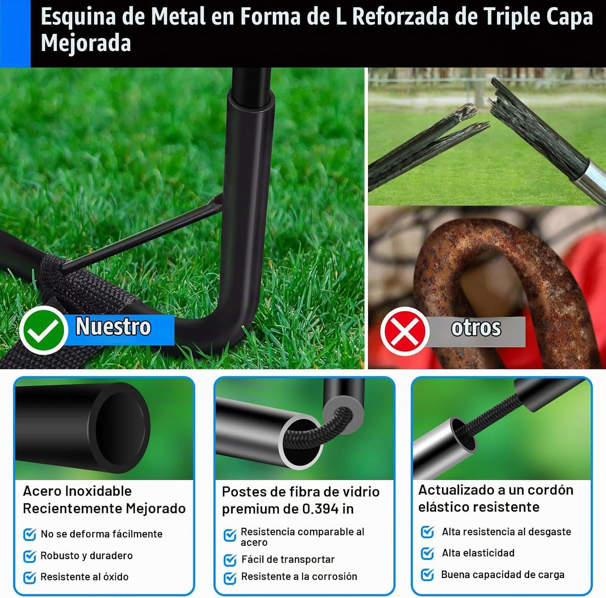 FITPARNER Arcos de Fútbol para Niños para Patio Trasero - Juego de...