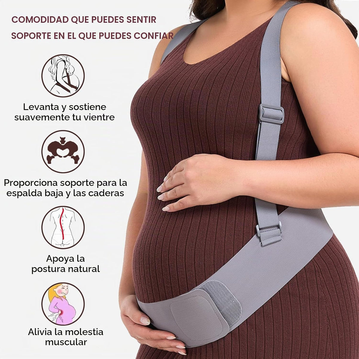 QEESMEI Bandas para el vientre para mujeres embarazadas, banda para...