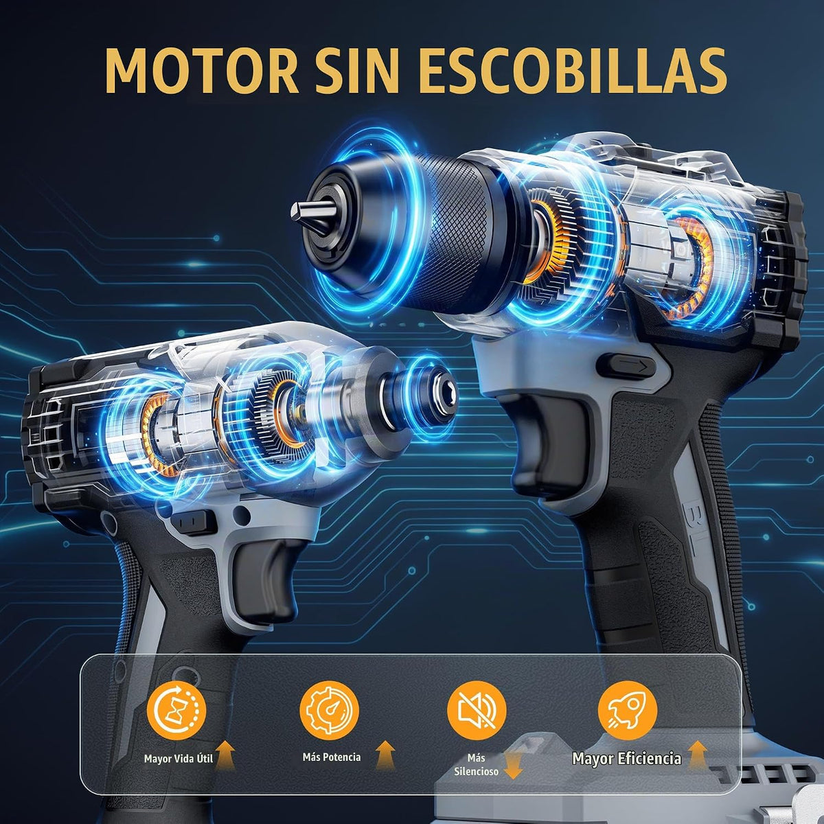 WORKPRO Kit combinado de taladro inalámbrico y destornillador de im...