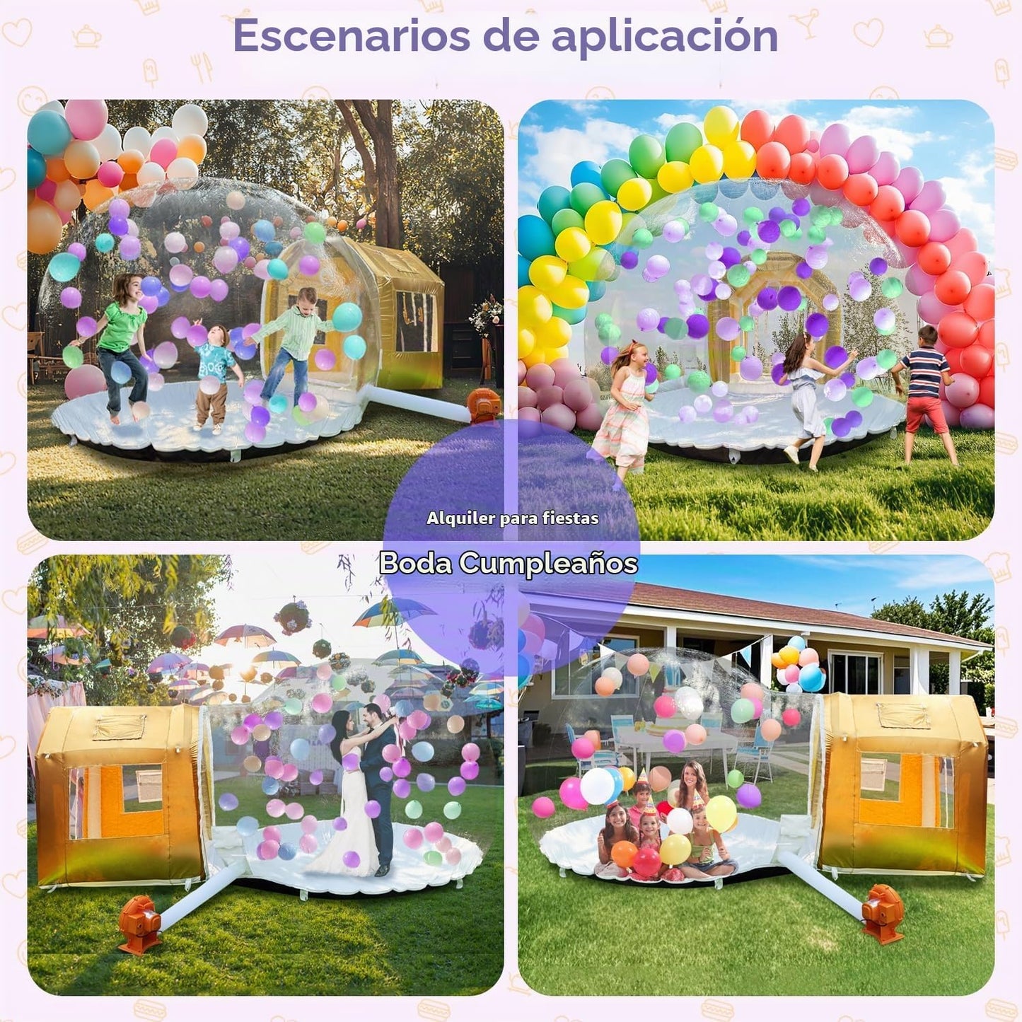 Cúpula inflable de la casa de la burbuja de 10ft para los niños, ti...