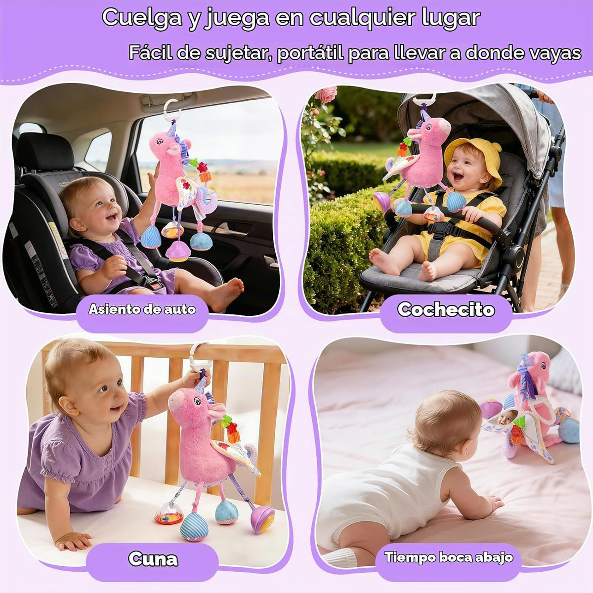 Juguete colgante para asiento de coche para bebé de 0 a 6 meses con...