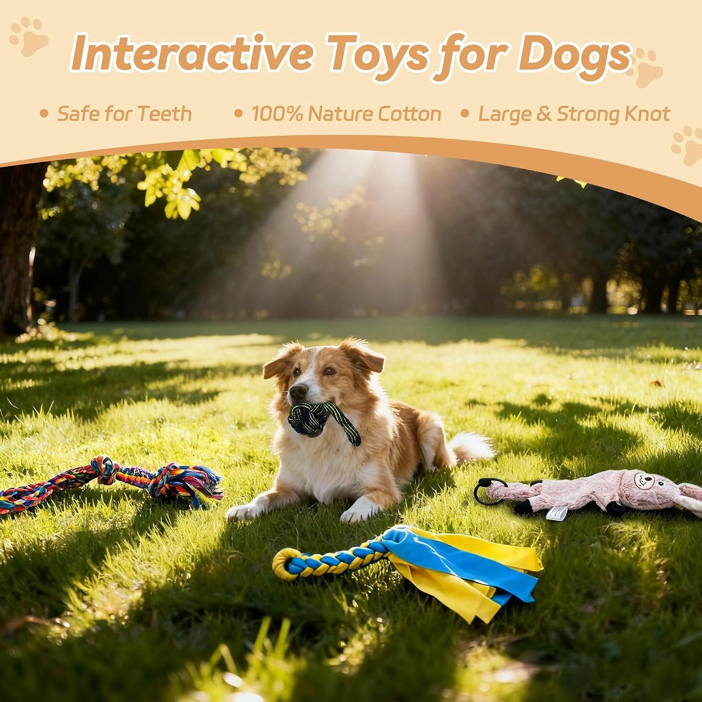 AmaCielo Poste de coqueteo para perros, juguetes interactivos de ti...