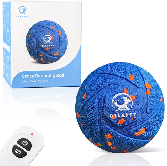 Ollapet Juguetes interactivos inteligentes para perros, bola de reb...