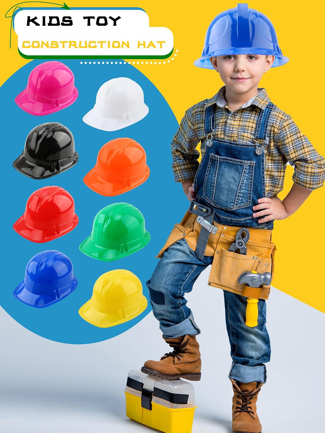 Restroma Paquete de 150 sombreros de construcción de plástico para...