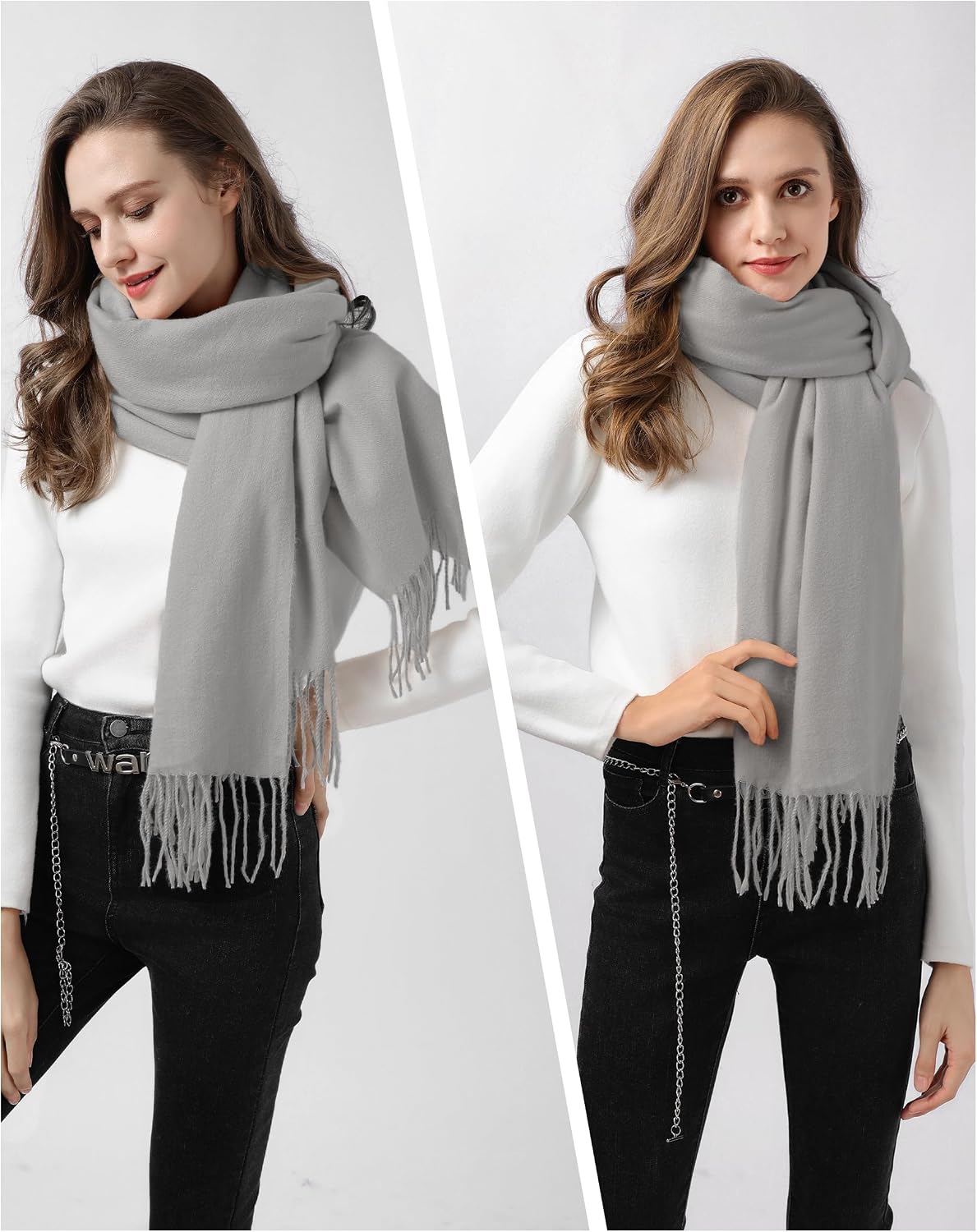 Premillow Bufanda de invierno para mujer, chal de pashmina, bufanda...