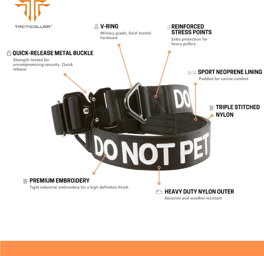 Tacticollar - Do not PET, collar de nailon de 1.5 pulgadas para per...