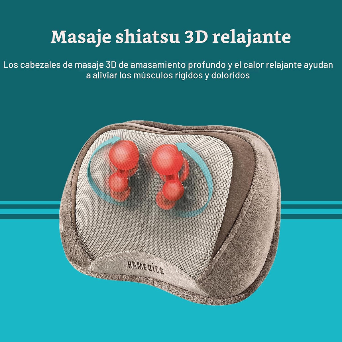 HoMedics Almohada de Masaje Shiatsu 3D de Cuerpo Completo con Vibra...