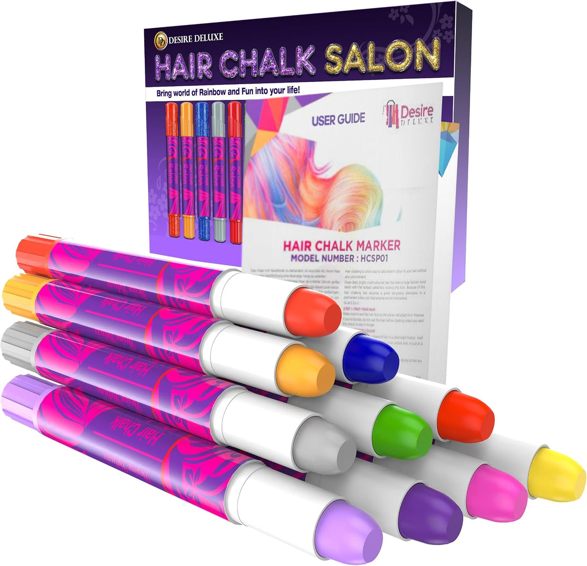 Desire Deluxe - Regalos para Niñas Tiza para Cabello 10 Bolígrafos...