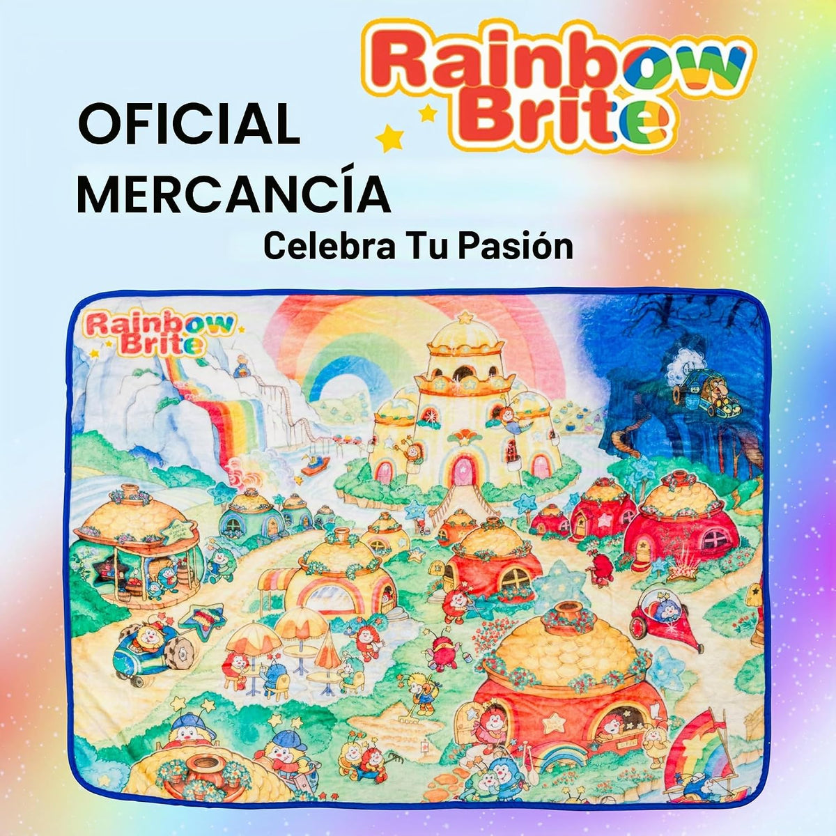 Silver Buffalo Rainbow Brite Rainbowland - Manta de forro polar de...