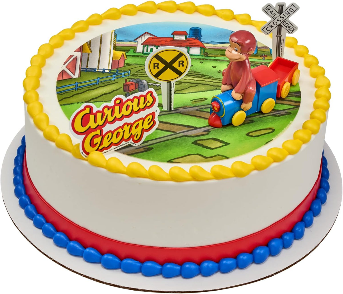 Curious George Train - Decoración para tartas | Juego de decoración...
