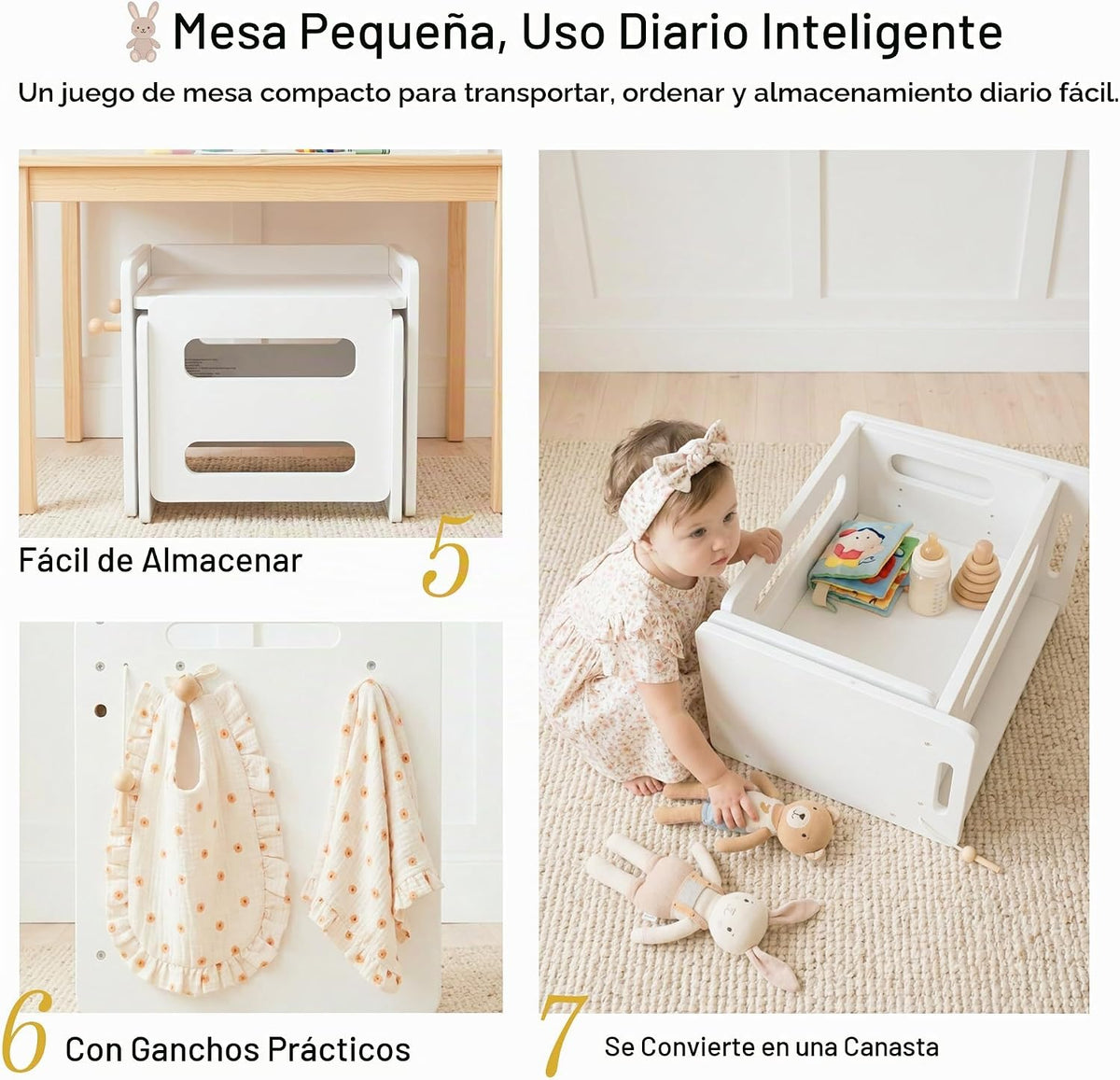 bpmfkid Montessori - Juego de mesa y silla de destete \u2013 Diseño...