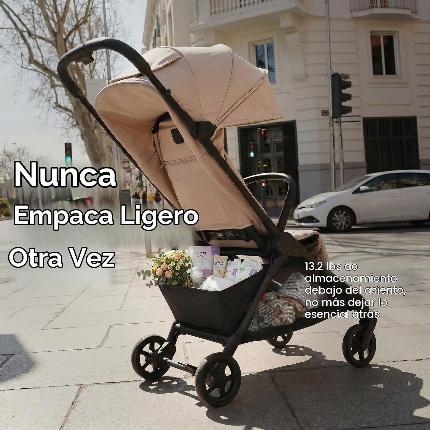 Mompush Nexis - Cochecito de viaje ligero de fibra de carbono, equi...
