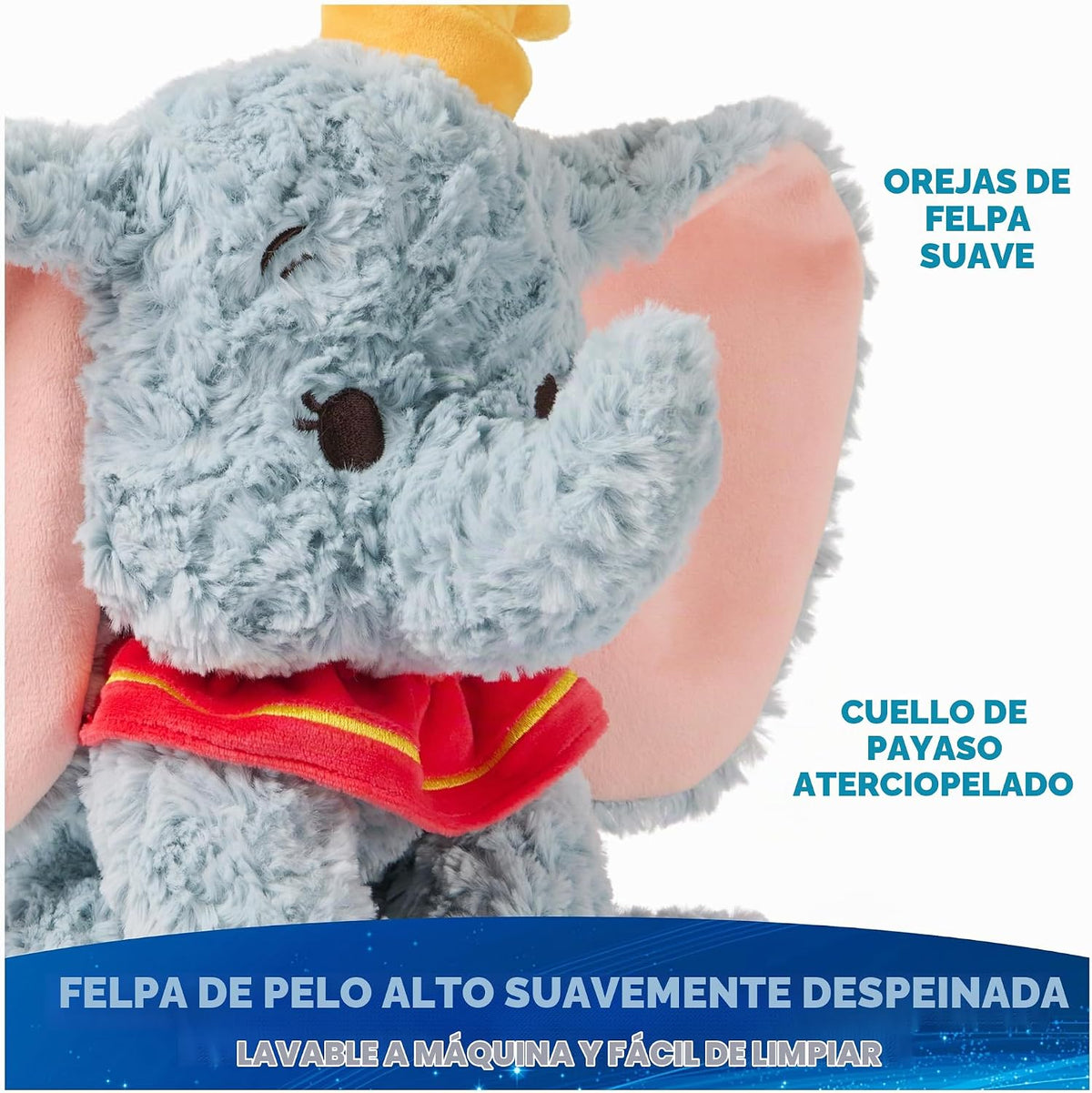 GUND Peluche oficial de Dumbo de Disney, colección Cozys de Disney,...