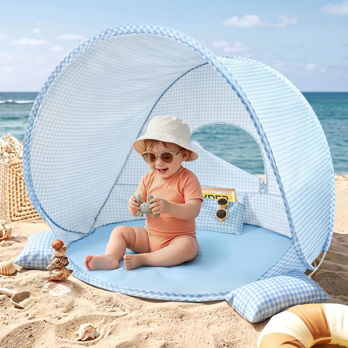 Tiny Land Tienda de campaña de playa para bebés \u2013 Tienda de ca...