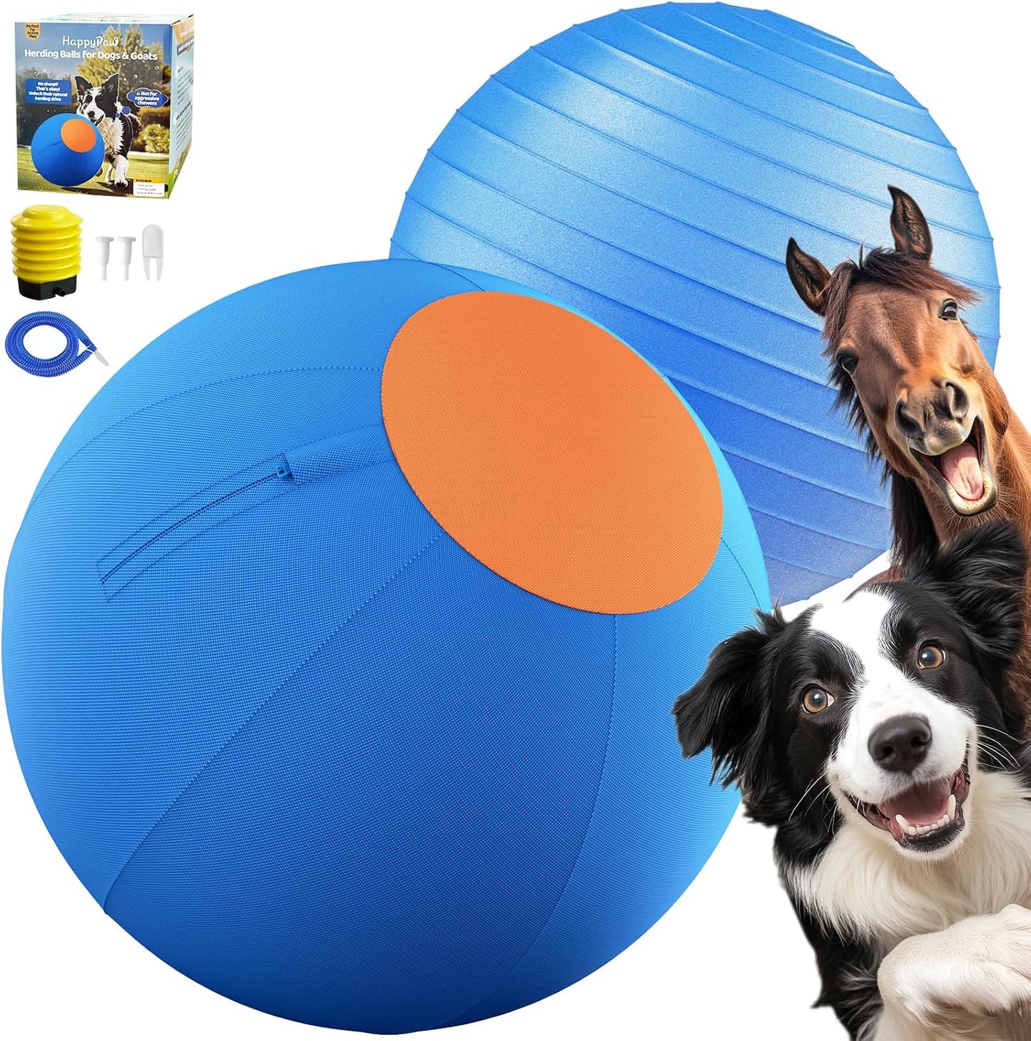 Happypaw 3.0 2026 - Pelota de pastor para perros de 25 pulgadas, re...
