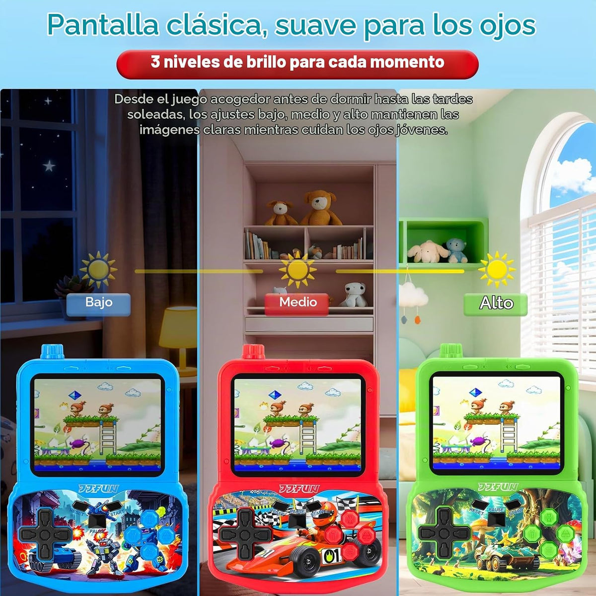 Consola de juegos portátil para niños, 220 juegos retro precargados...