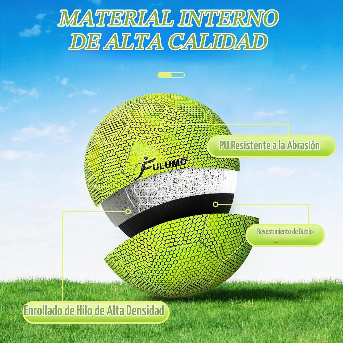 FULUMO Balón de fútbol que brilla en la oscuridad Tamaño 5\/Tamaño...
