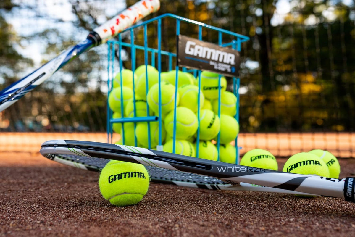 Gamma Sports Caja de pelotas de tenis sin presión - Ideal para prac...