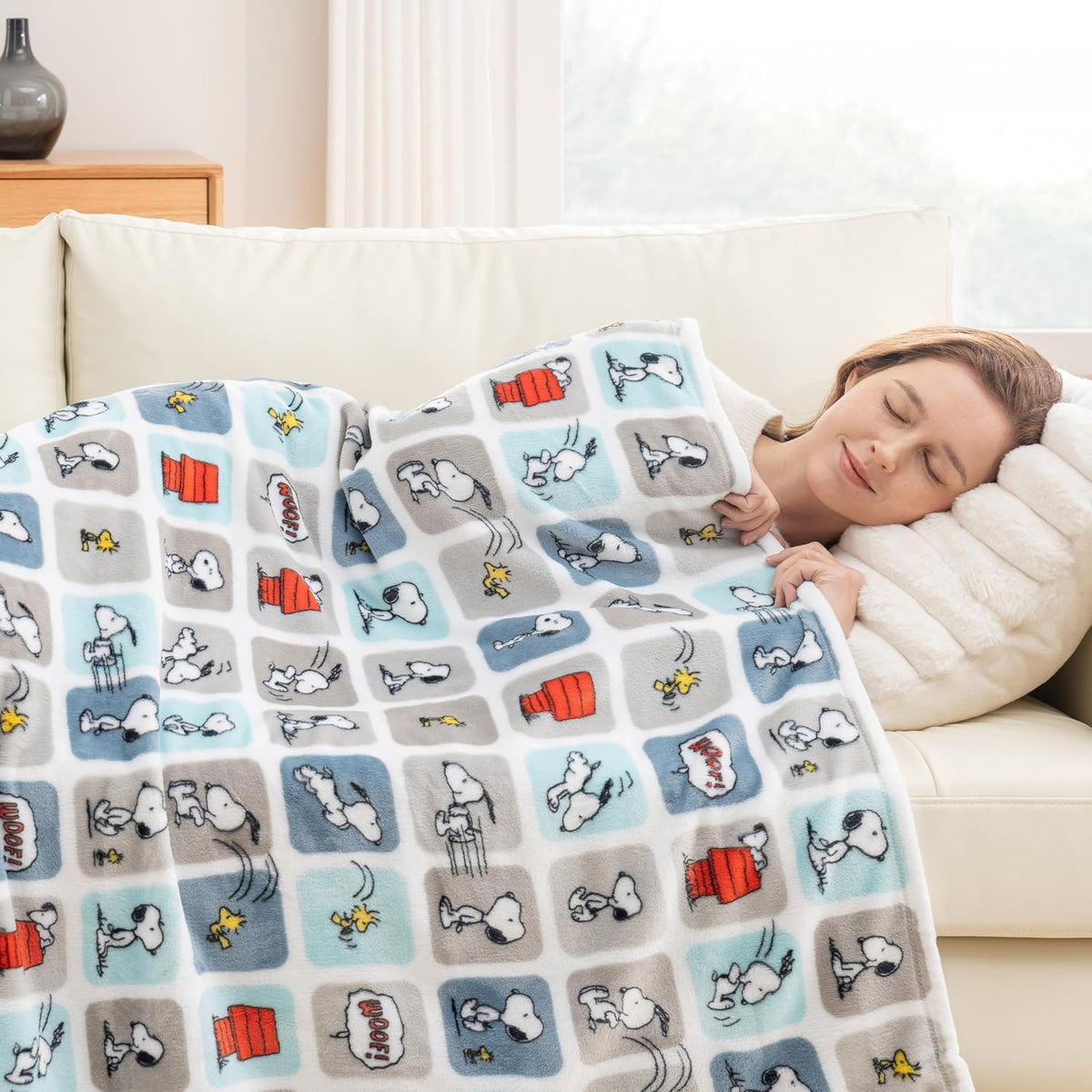 Berkshire Blanket Peanuts® VelvetLoft® - Manta de felpa de Snoopy c...