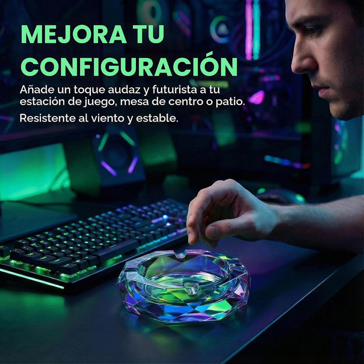 Kaforise Cenicero K9 de cristal pesado para cigarrillos \u2013 Ceni...