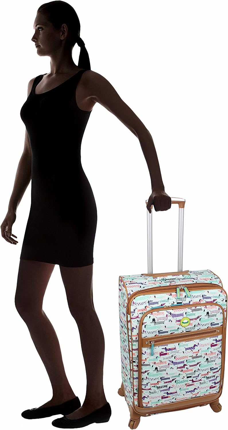 Lily Bloom - Equipaje con patrón de diseño de 24 pulgadas, maleta e...