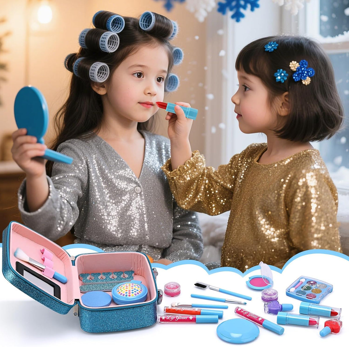 ACGASK Kit de Maquillaje Real Lavable para Niñas - Juego de Maquill...