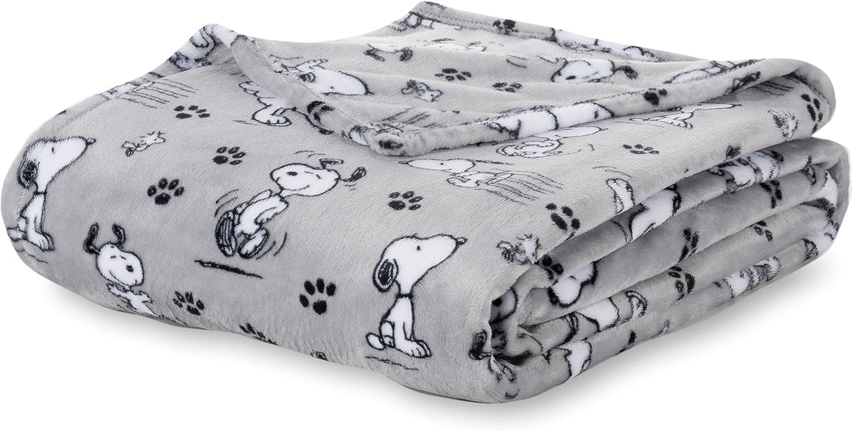 Berkshire Blanket Manta de Snoopy® de terciopelo VelvetLoft® de Pea...
