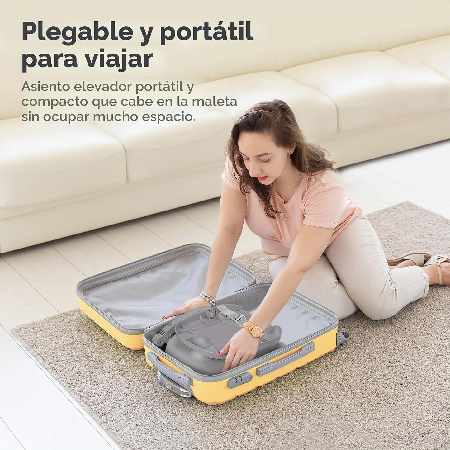 YOLEO Silla alta para bebé, asiento elevador para mesa de comedor,...