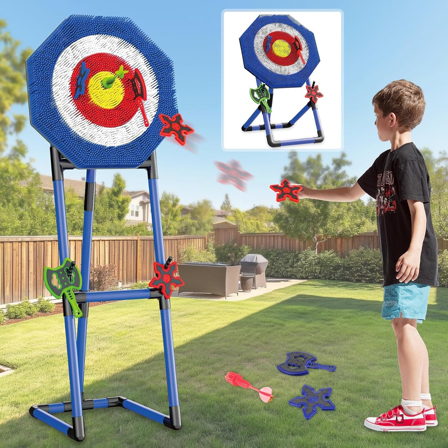 Joysweetoy Juego de lanzamiento de hachas para patio trasero: juego...