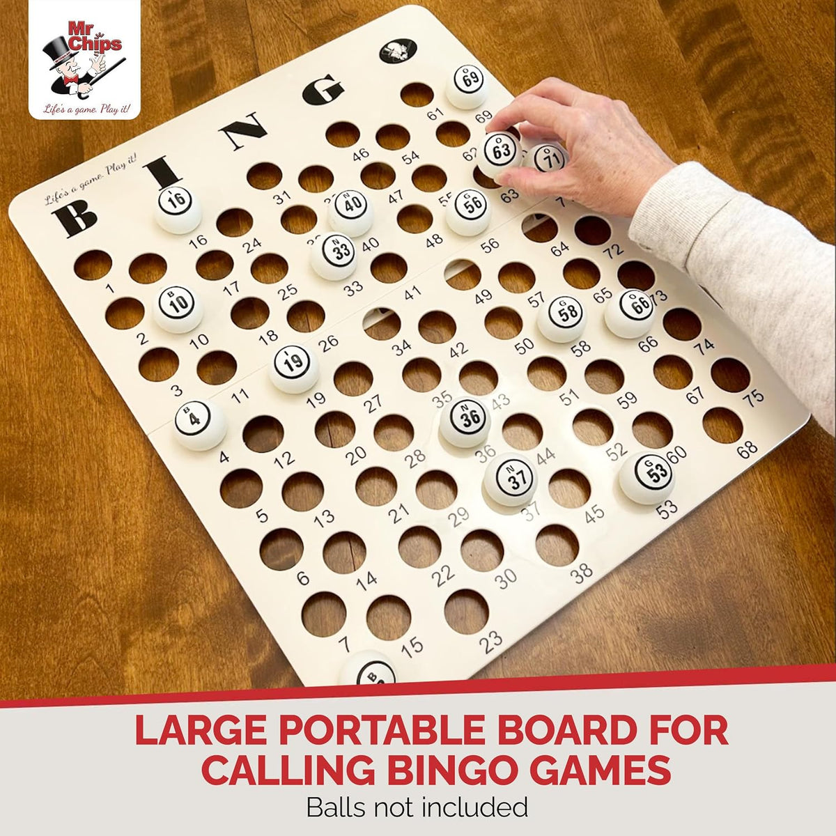 MR CHIPS Bolas de bingo numeradas de repuesto, 1.57 pulgadas (1.575...