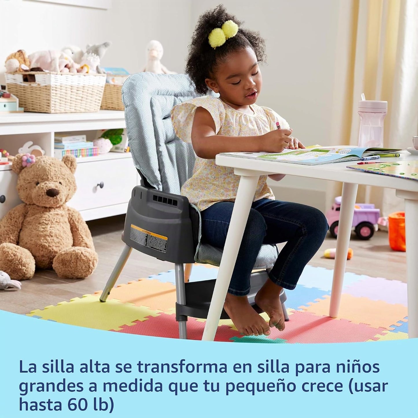 Graco Made2Grow Silla alta convertible 5 en 1 ajustable para bebé a...