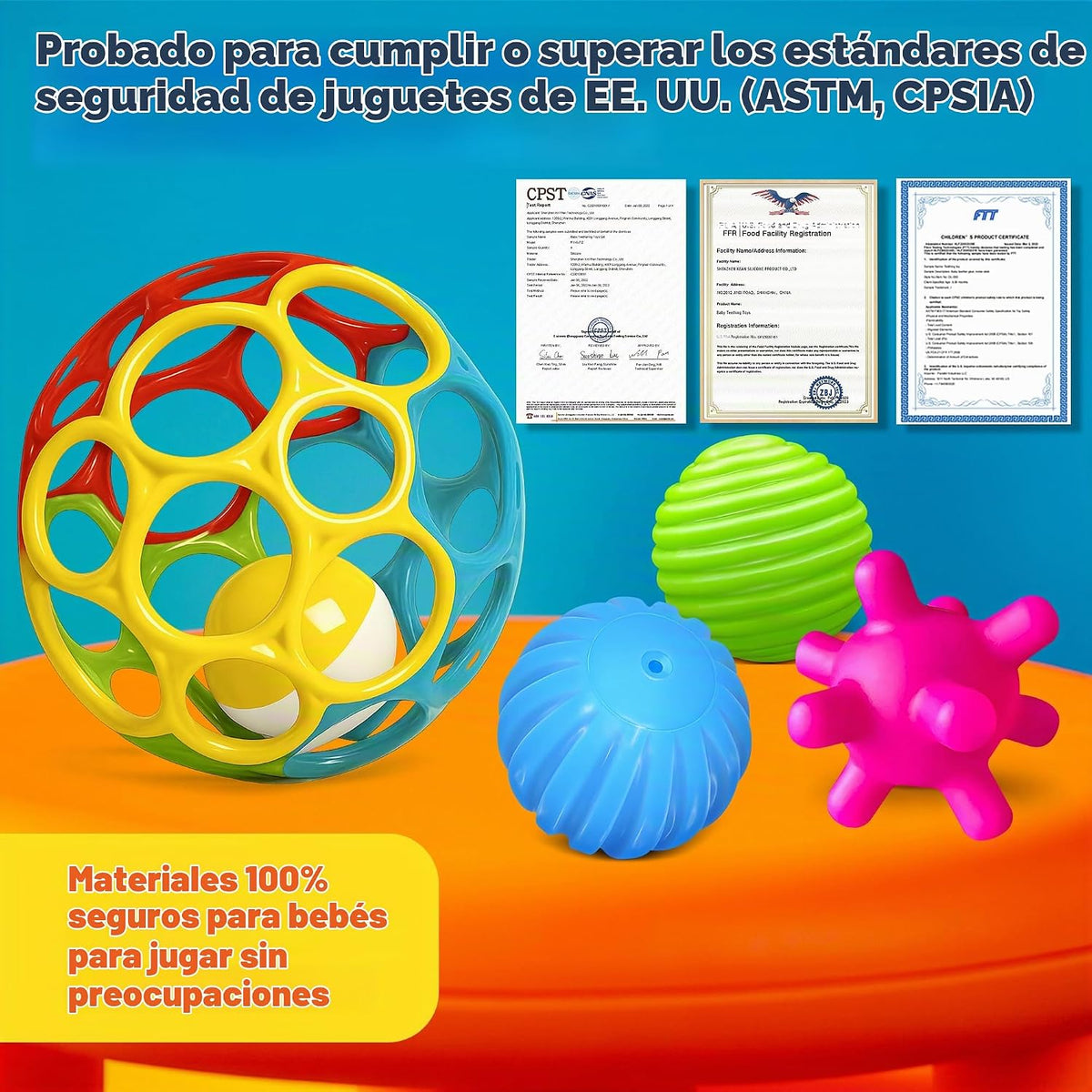 Pelotas sensoriales para niños pequeños de 1 a 3 años, juguetes sen...