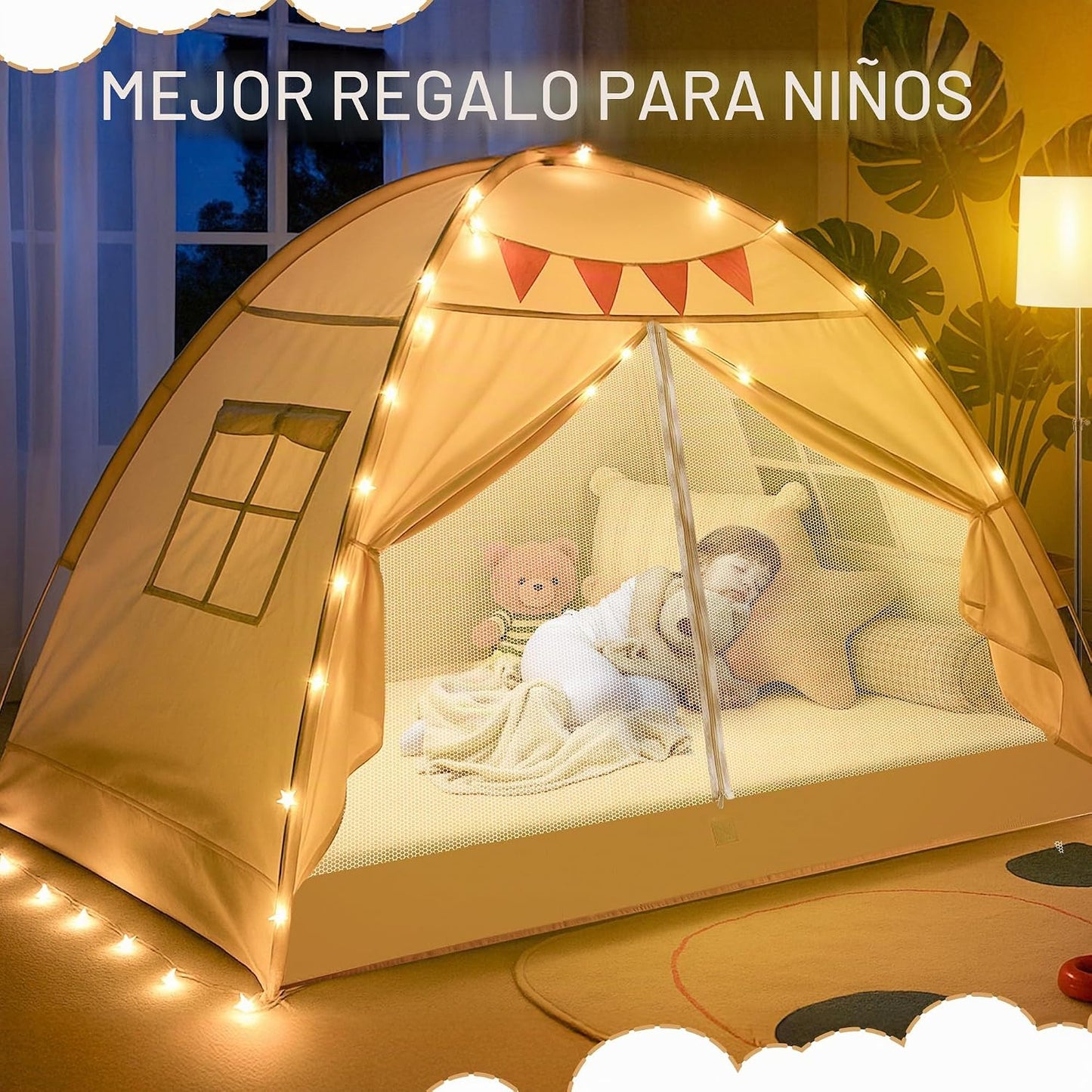 LEEDOR® Tienda de campaña para cama Tienda de ensueño Toldo para ca...