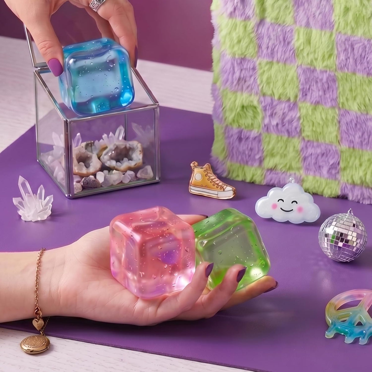 JOYIN - Paquete de 4 cubos de estrés, cubo de hielo de alta densida...