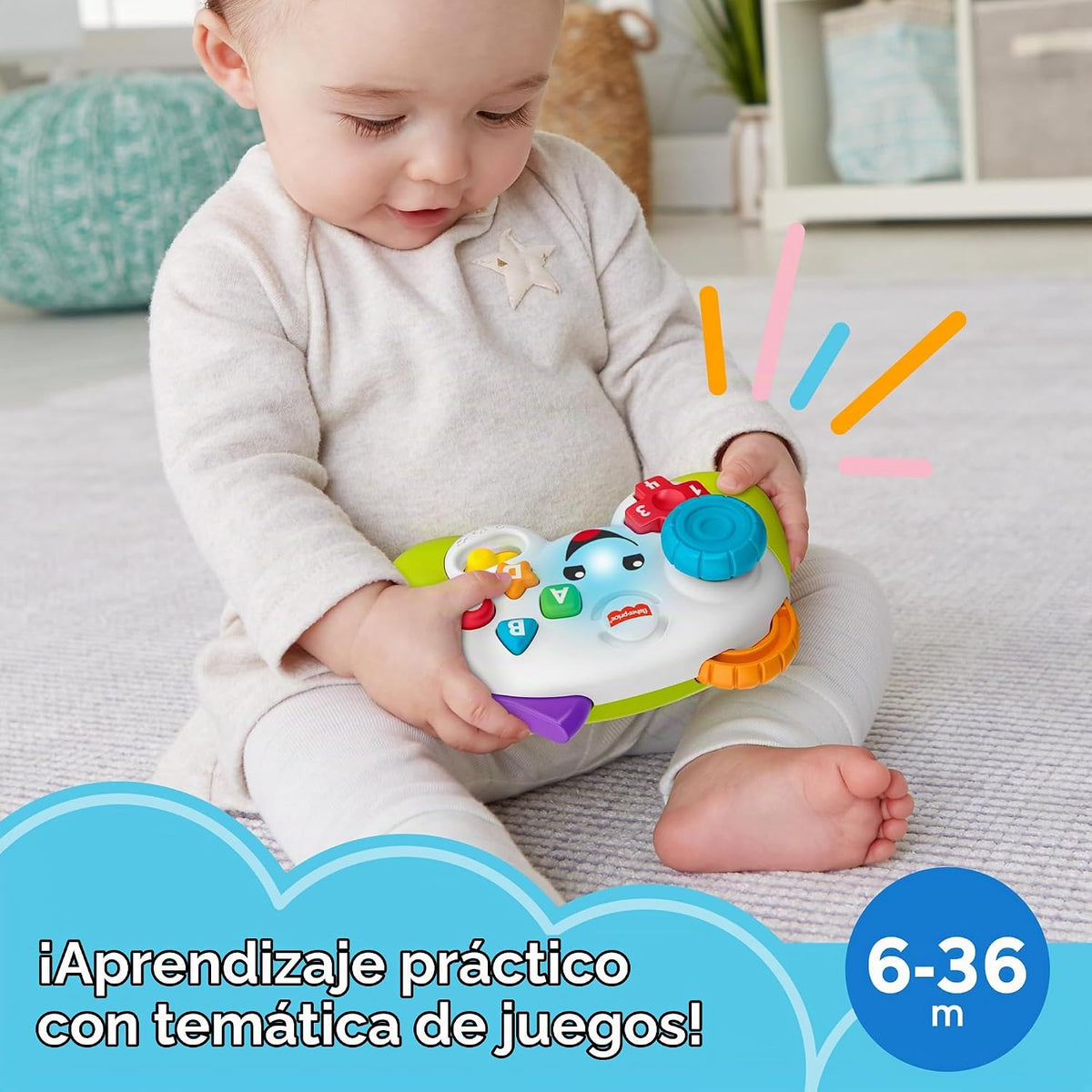 Fisher-Price Game &amp; Learn Controller - Juguete para bebé, multi...