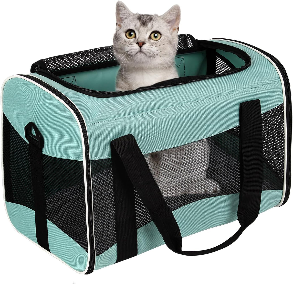 Transportador plegable para gatos y perros con laterales suaves, ap...