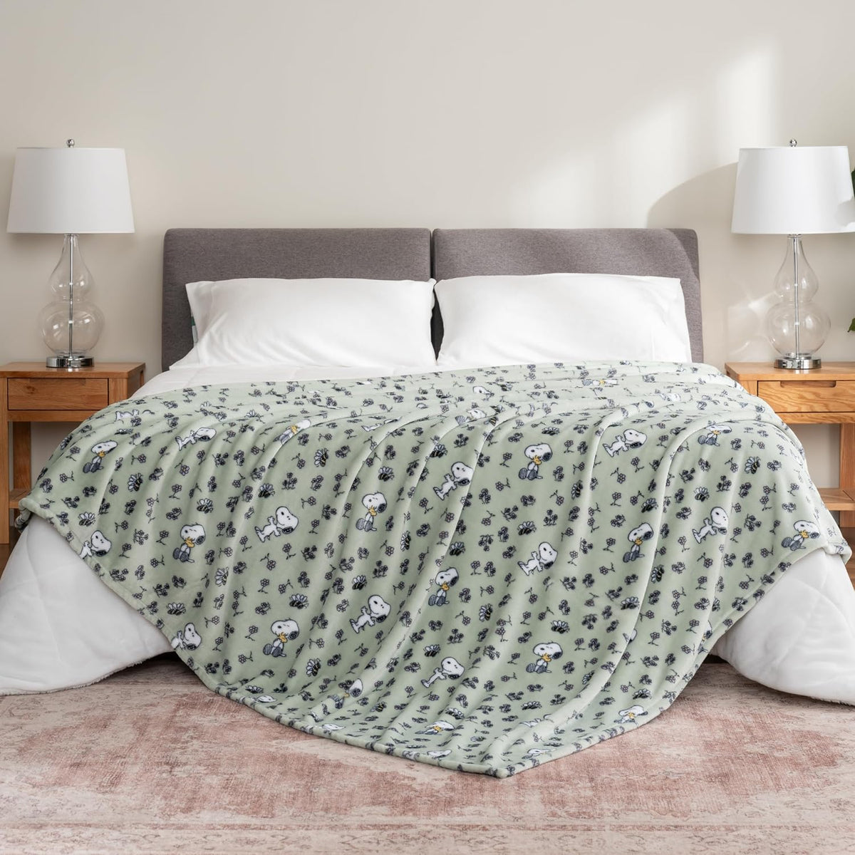 Berkshire Blanket Peanuts® VelvetLoft® - Manta de felpa de Snoopy c...