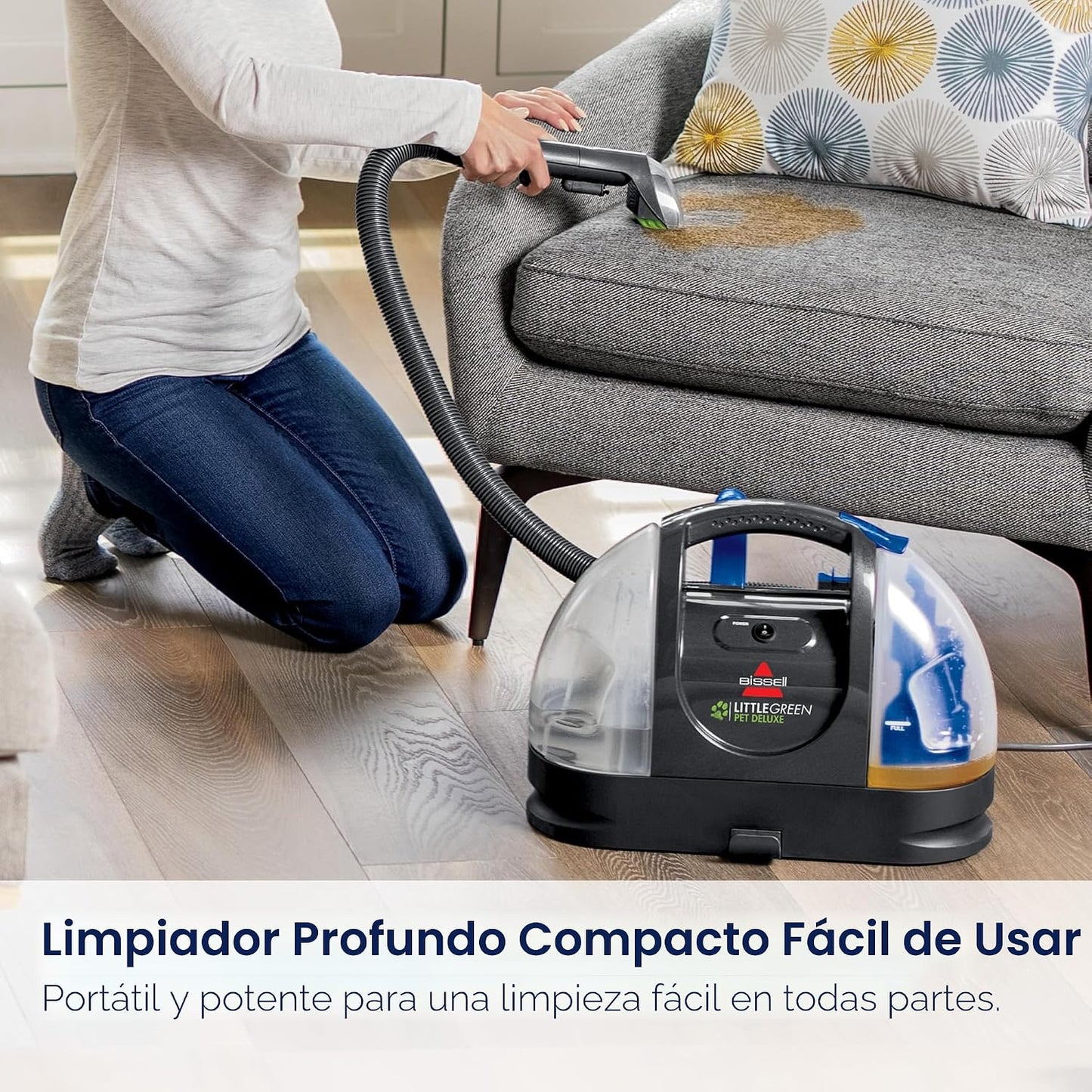 Bissell Little Green Pet Deluxe - Limpiador portátil de alfombras y...