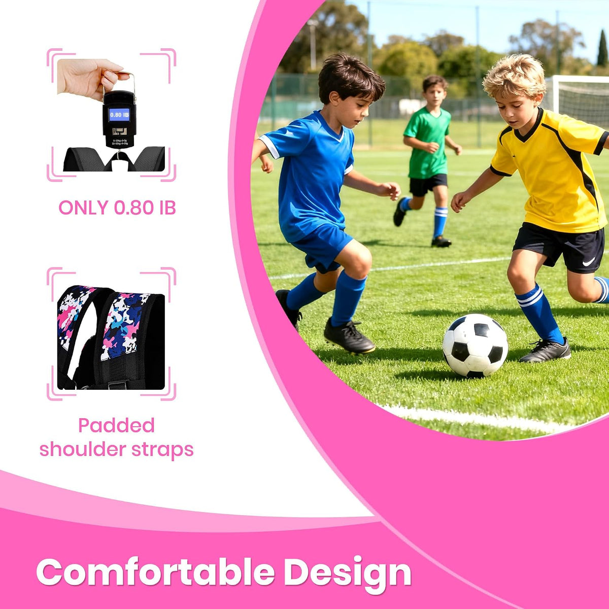 Hsmihair - Mochila de fútbol juvenil - Mochila para fútbol y balonc...