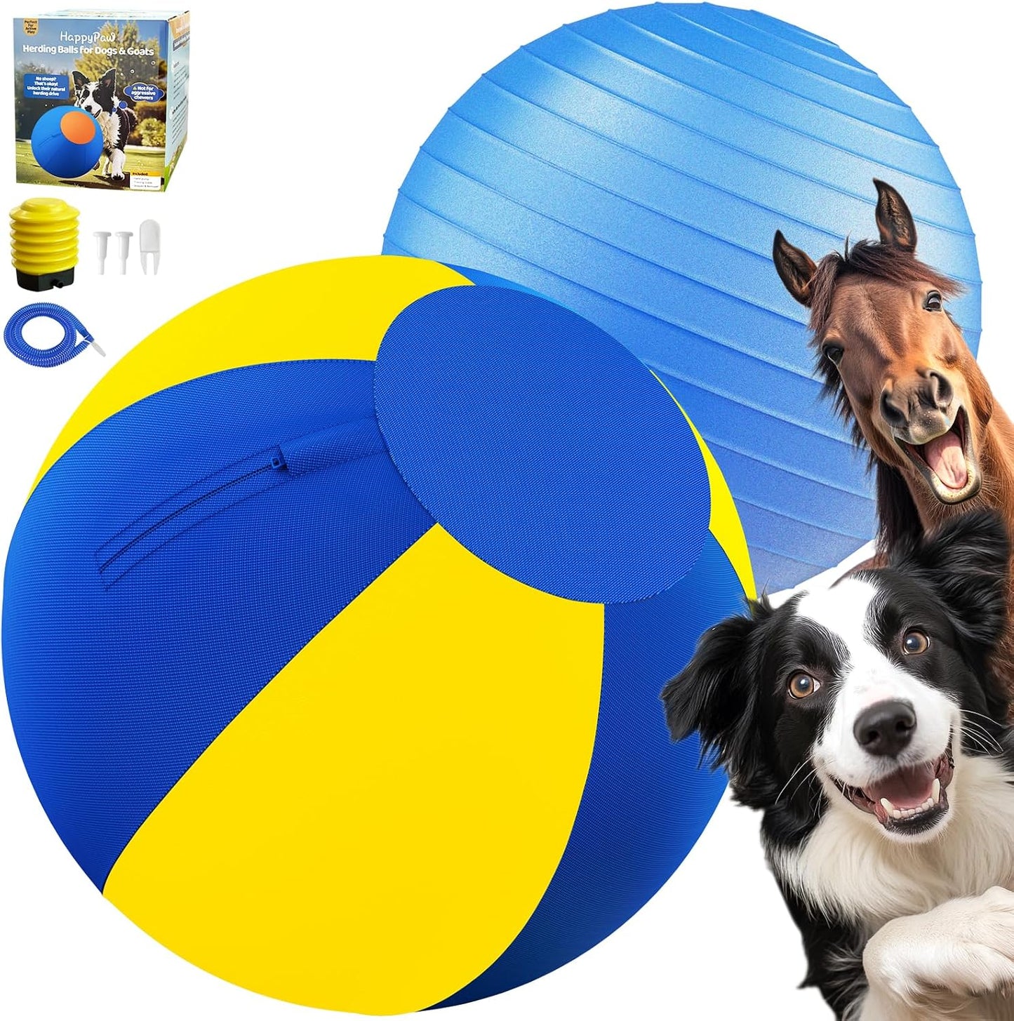 Happypaw 3.0 2026 - Pelota de pastor para perros de 18 pulgadas, re...