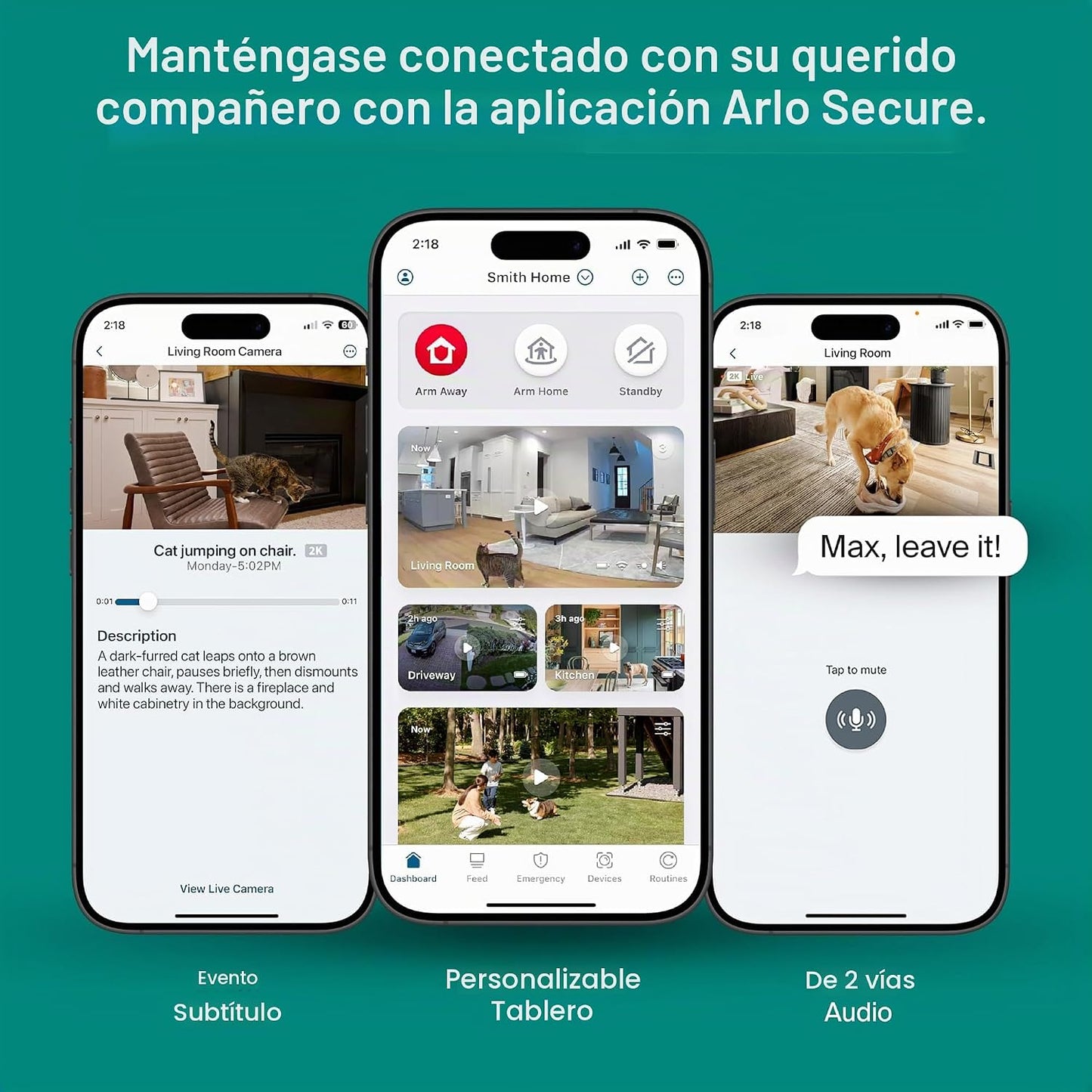 Arlo Essential - Cámara de seguridad con inclinación panorámica par...