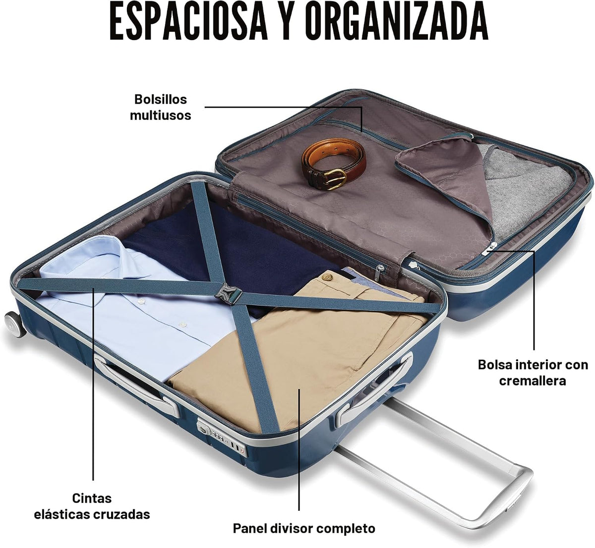 Samsonite Freeform \u2013 Maleta rígida, expandible con ruedas dobl...