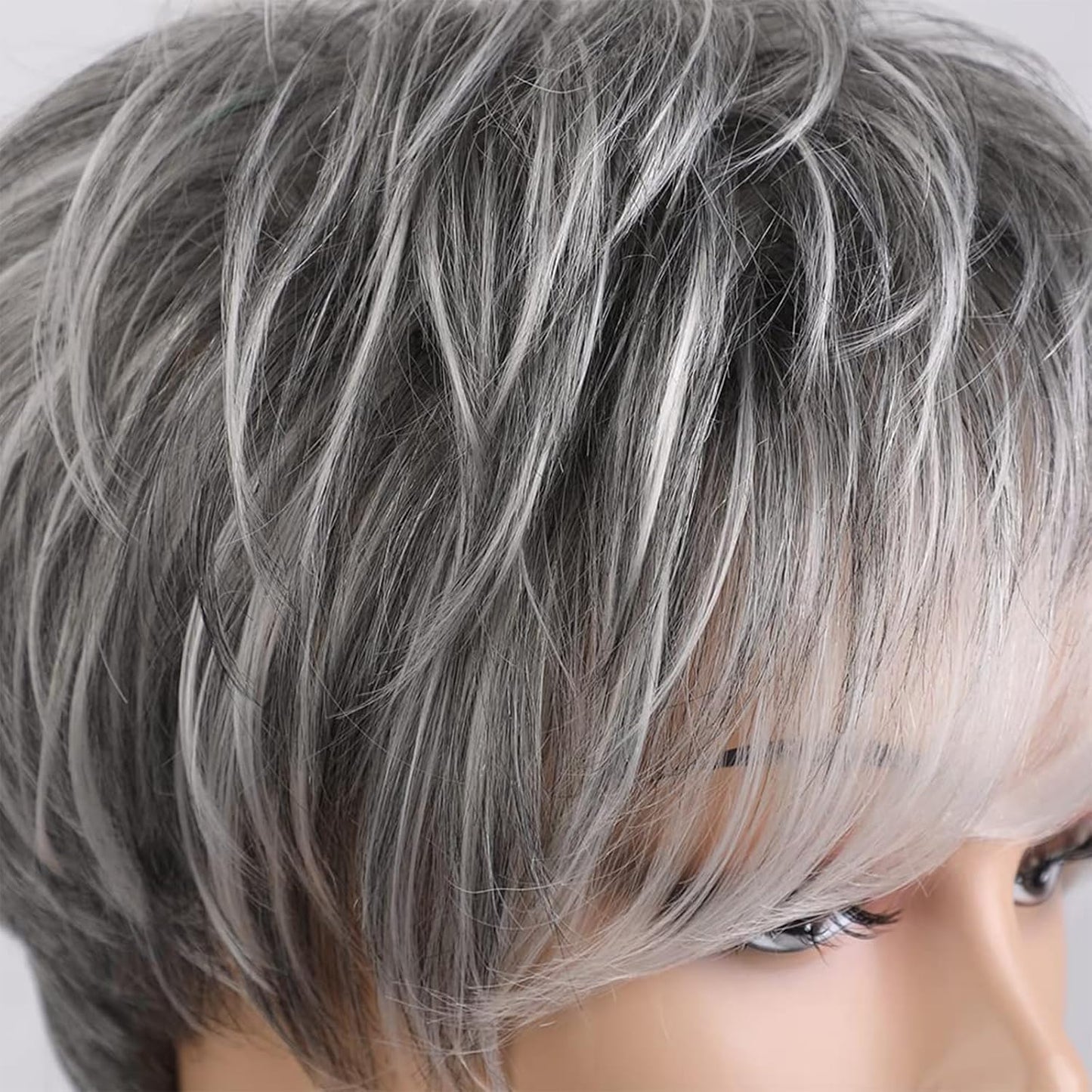 HAIRCUBE - Pelucas de cuidado fácil, pelucas de cabello humano con...