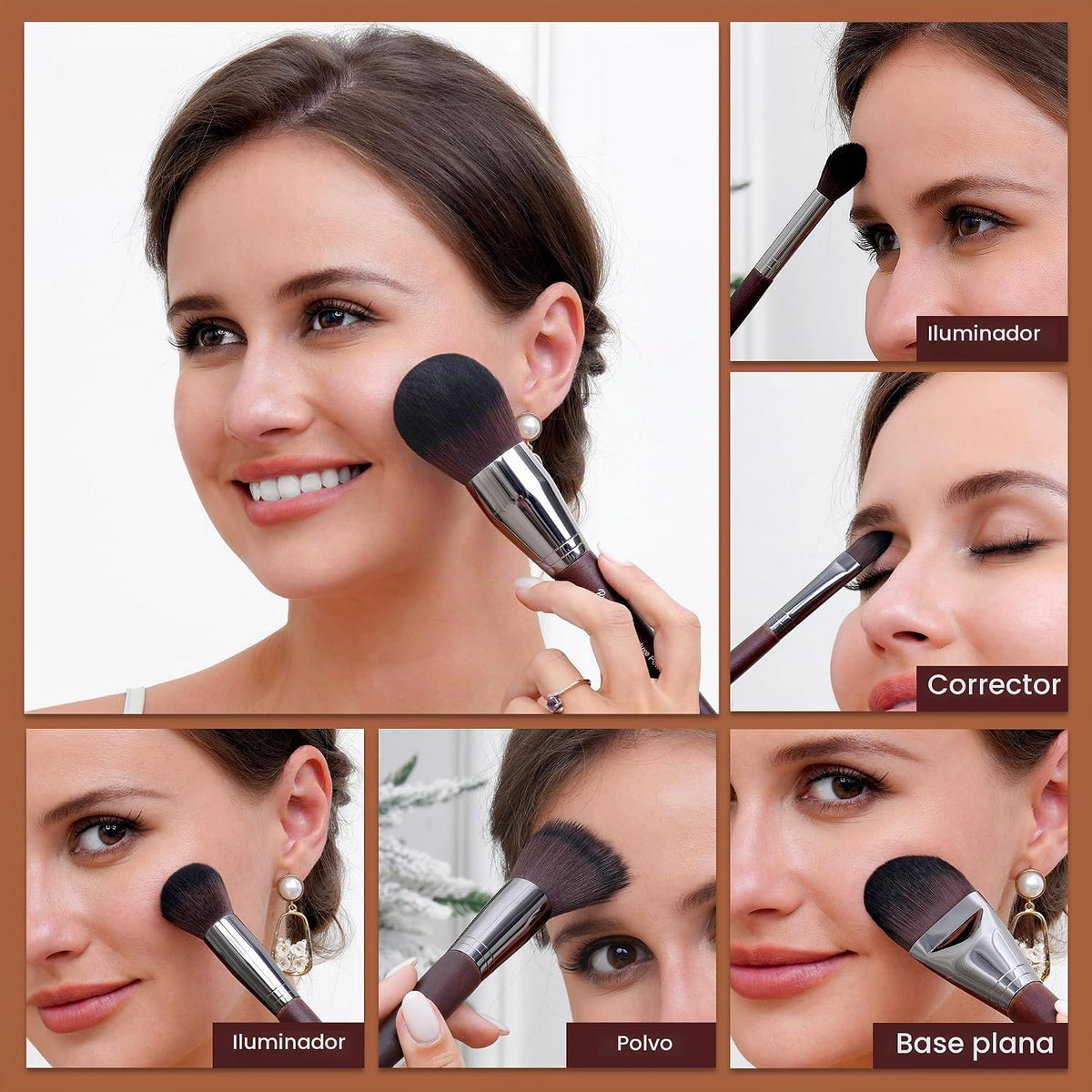 Bueart Design Juego de 38 brochas de maquillaje profesional con sop...