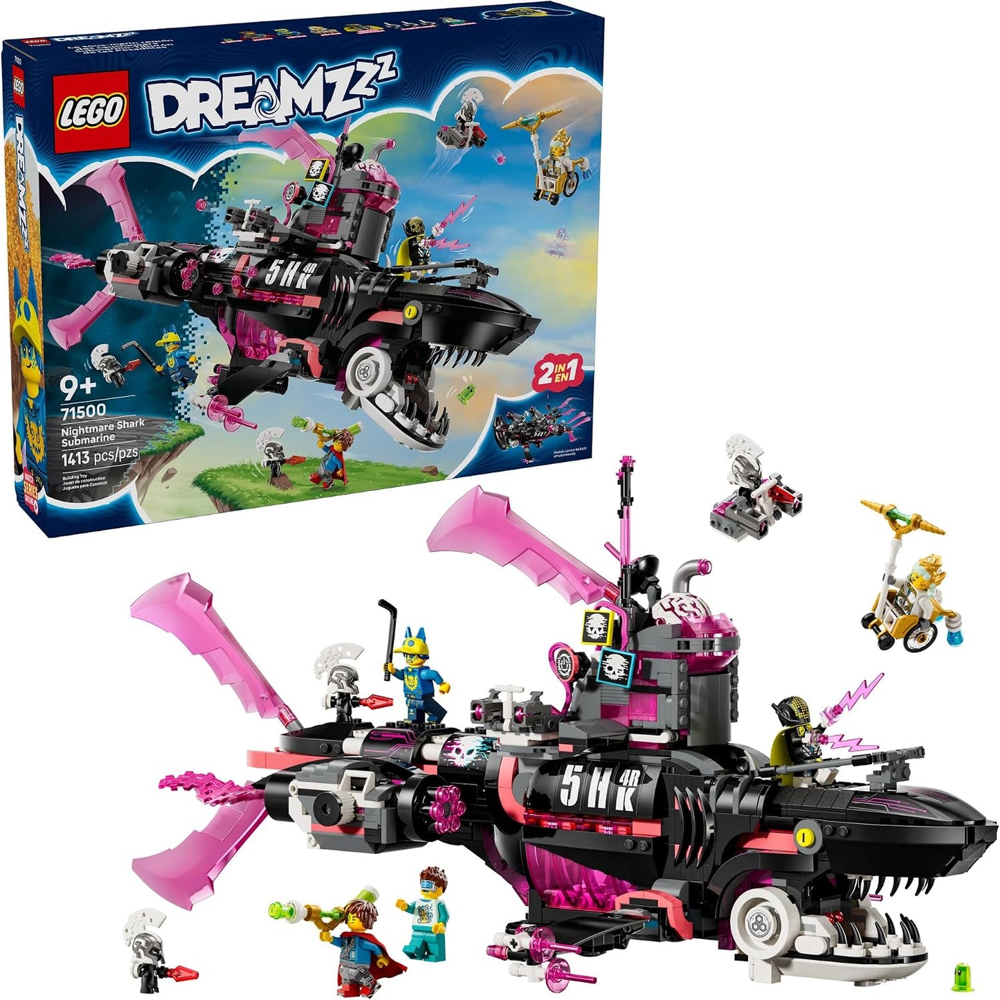 LEGO DREAMZzz - Juguete de construcción submarino de tiburón pesadi...