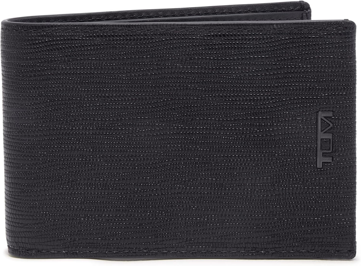 Tumi Billetera delgada para hombre en relieve negro talla única