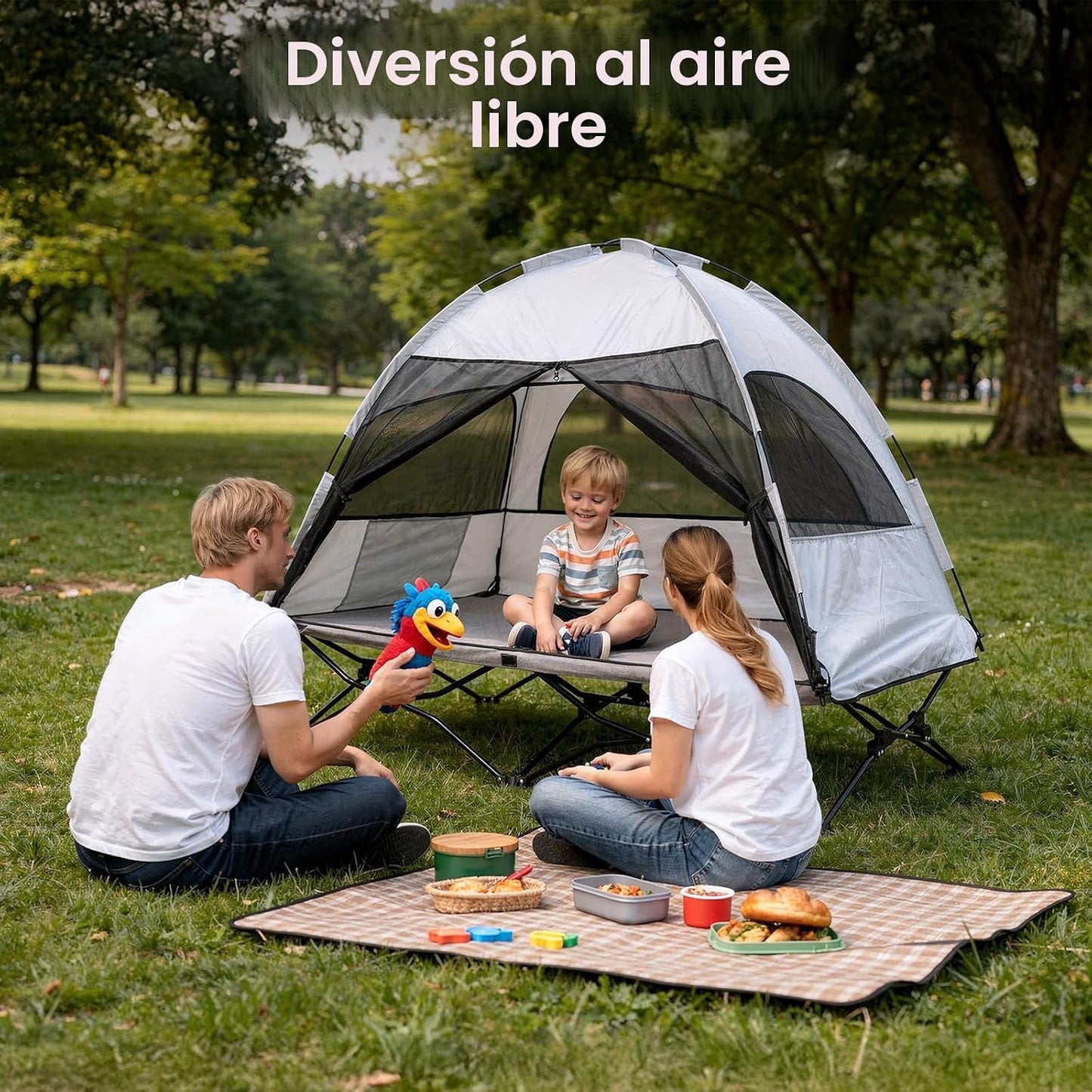 Cama de viaje para niños pequeños Protable con tienda: Tienda plega...